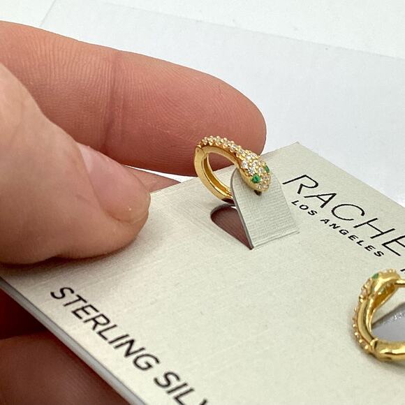 Rachel Zoe 14kt gold plated sterling silver Snake Earrings - Picture 6 of 13